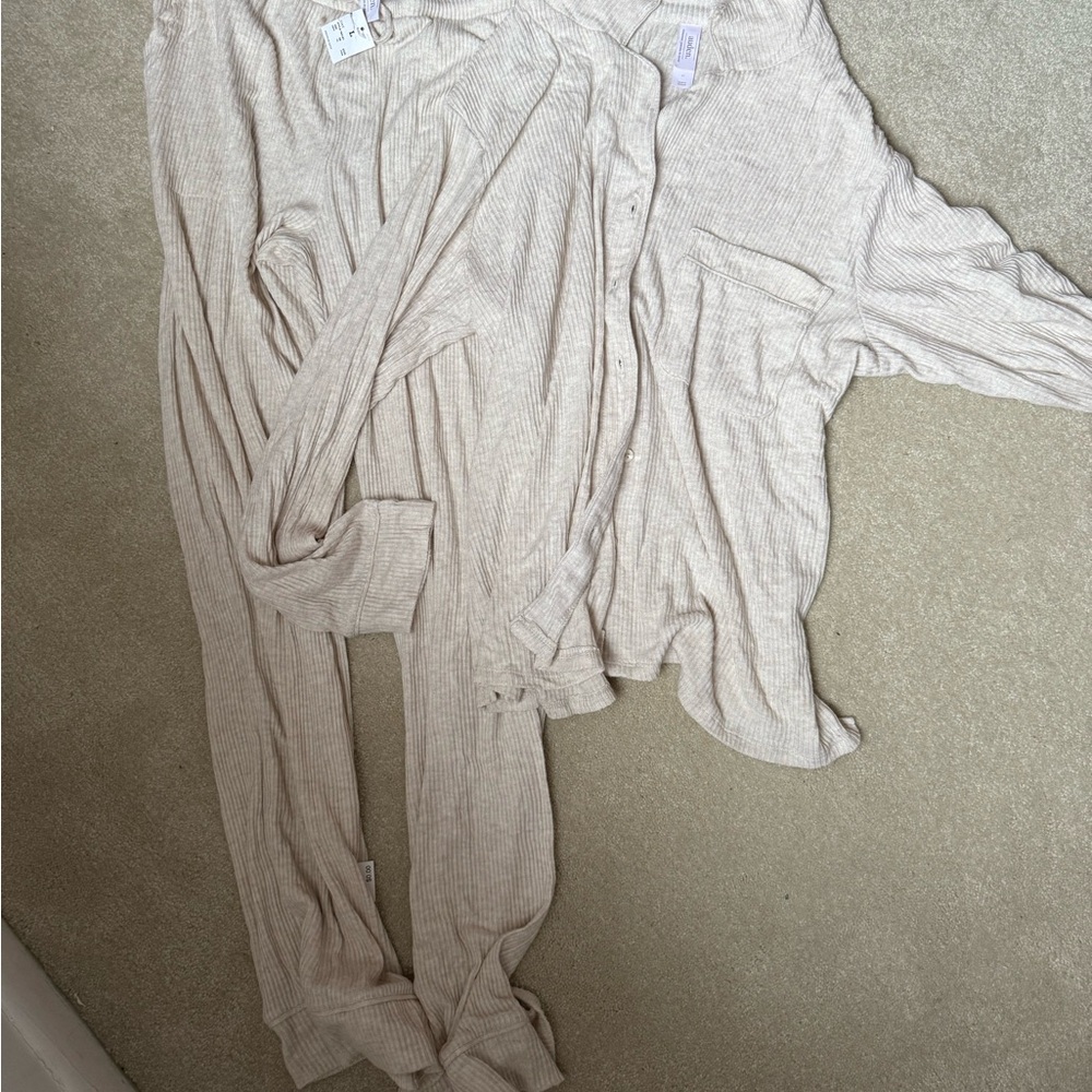 Auden Ribbed pajama set NWT